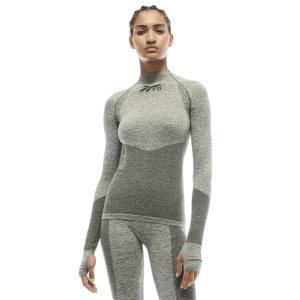 Bluza Damskie Reebok VB Seamless Textured Long Sleeve Top Zielone PL 52JTQPO